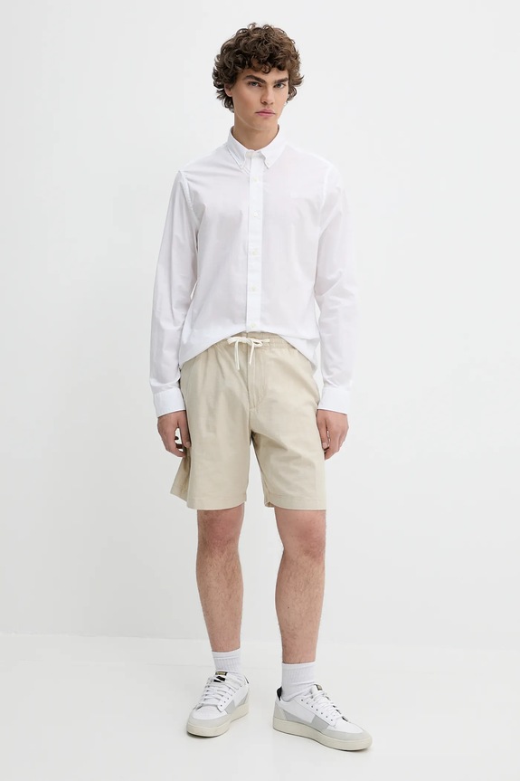 Timberland camicia in cotone TB0A6GRH1001 bianco SS25