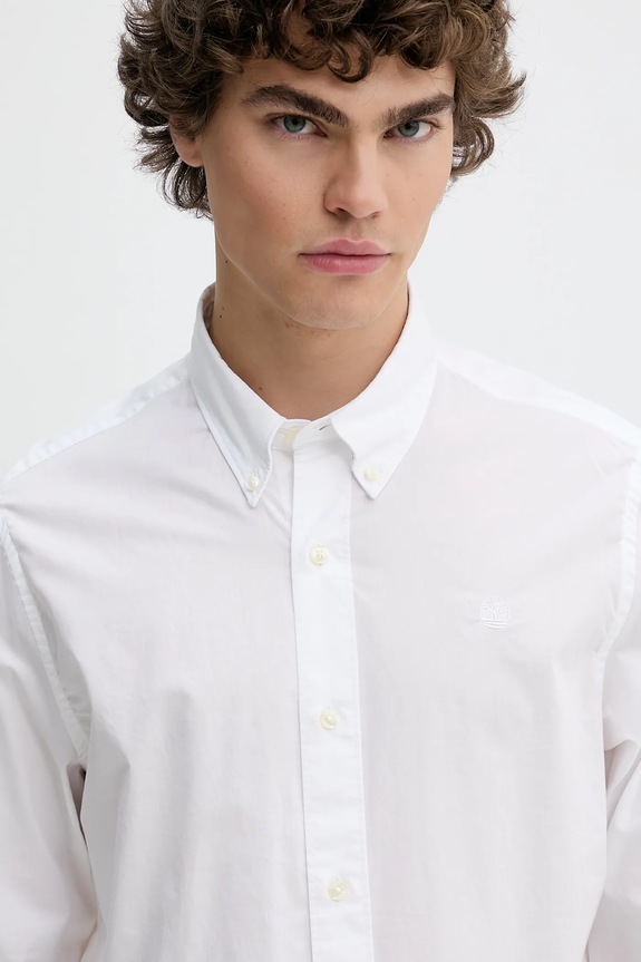 Timberland camicia in cotone bianco TB0A6GRH1001