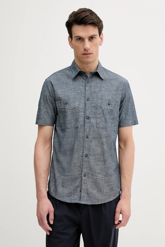 Бавовняна сорочка United Colors of Benetton casual блакитний 5XGBUQ05L