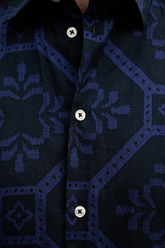 Βαμβακερό πουκάμισο United Colors of Benetton 5UBMUQ05P σκούρο μπλε