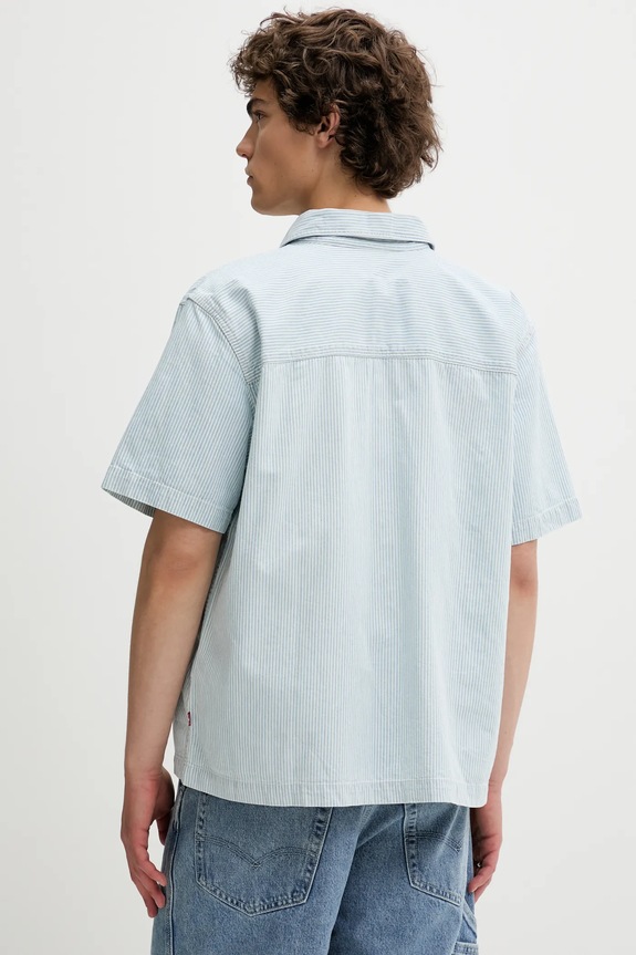 Ρούχα Βαμβακερό πουκάμισο Levi's SS DALTON WORKER WW 001TA μπλε