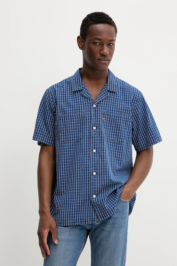 Košile Levi's S/S CLASSIC CAMPER krátký modrá 21976