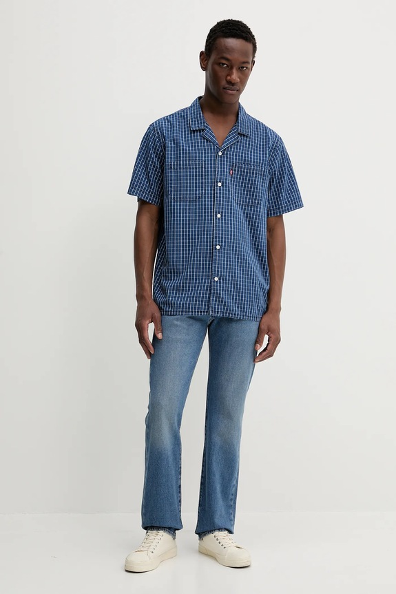 Košile Levi's S/S CLASSIC CAMPER 21976 modrá SS25