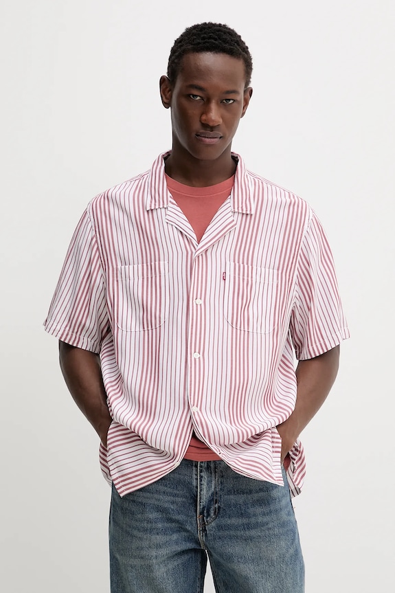 Košile Levi's S/S CLASSIC CAMPER krátký červená 21976