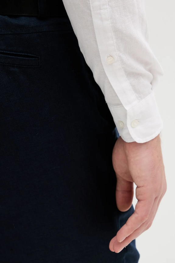 Sisley koszula lniana biały 51FCSQ03J