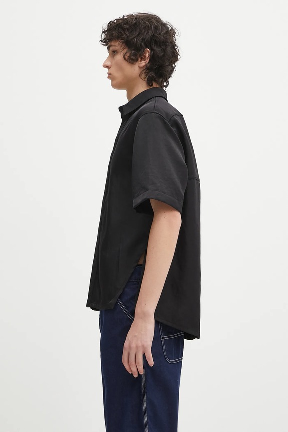 Košulja Ader Error Apparel-Top BO01SSSH0202BK crna SS25