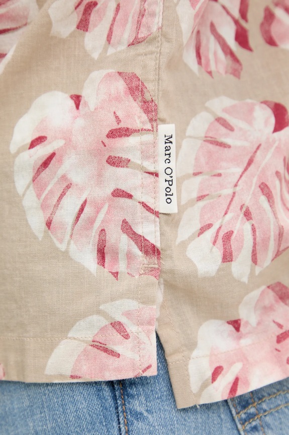 Marc O'Polo camicia di lino 524736941062 beige