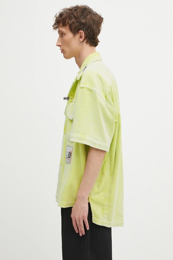 Maison MIHARA YASUHIRO camicia in cotone Amateur Sewn S/S Shirts A14SH084 verde SS25