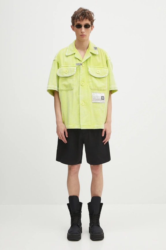 Maison MIHARA YASUHIRO camicia in cotone Amateur Sewn S/S Shirts A14SH084 verde