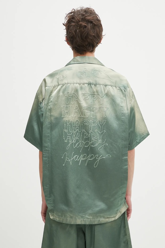 Clothing Maison MIHARA YASUHIRO shirt Bowling S/S Shirts J14SH186 green