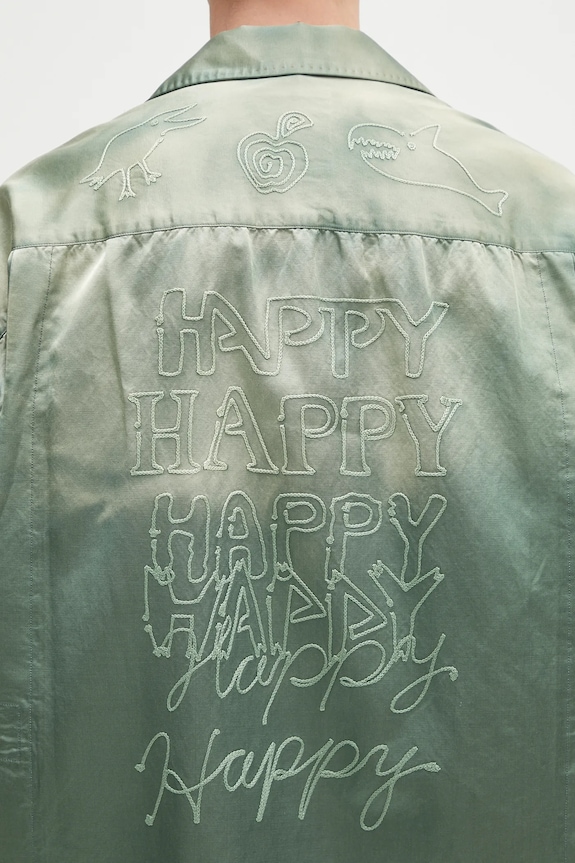 Maison MIHARA YASUHIRO shirt Bowling S/S Shirts green J14SH186