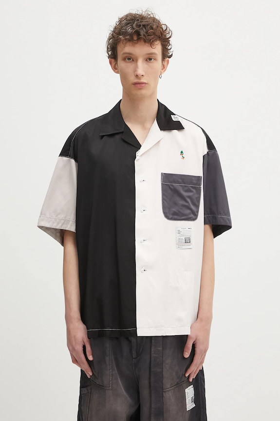 Maison MIHARA YASUHIRO shirt Crazy Pattern S/S Shirts all-over print black J14SH185