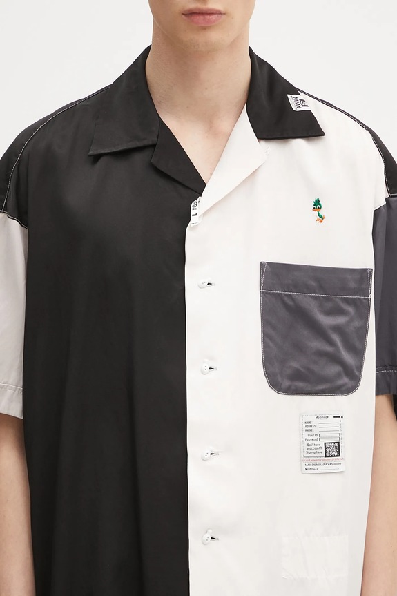 Maison MIHARA YASUHIRO shirt Crazy Pattern S/S Shirts black J14SH185