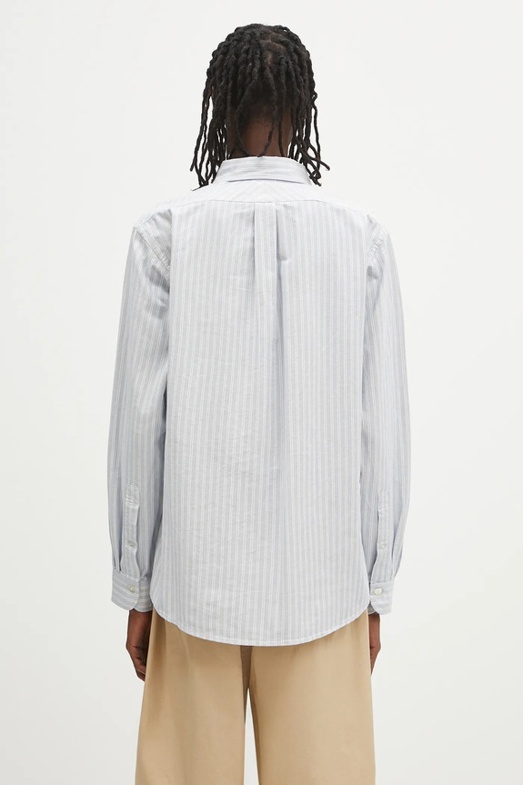 Oblečenie Bavlnená košeľa Human Made Striped Bd Shirt HM29SH011 modrá