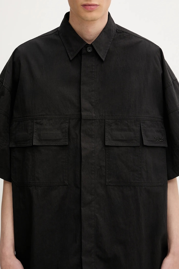 032C camicia 'My Own Mind' nero S25.MRW.1301.000