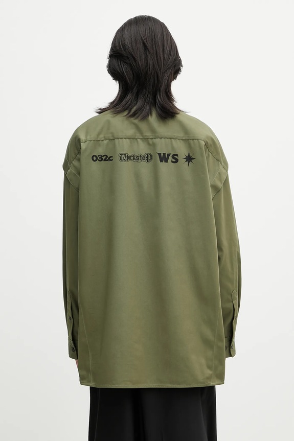Abbigliamento 032C camicia 'Steaming: Optional' S25.URW.1306.400 verde