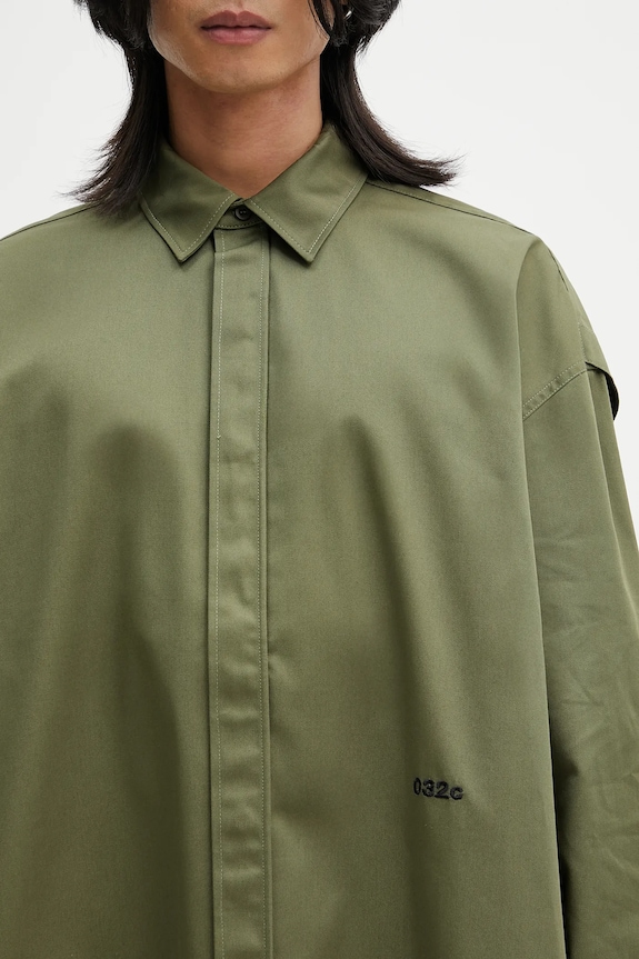 032C camicia 'Steaming: Optional' verde S25.URW.1306.400