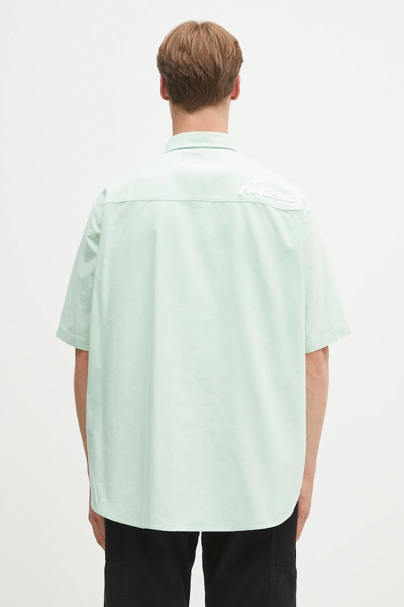 Дрехи Памучна риза AAPE Now Short AAPSRM8516XAO зелен