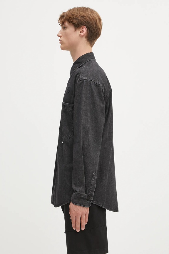 Traper košulja AAPE Now Long AAPSTM8511XXO crna SS25