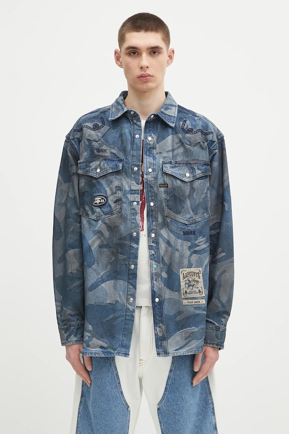 Сорочка AAPE Main Long інші блакитний AAPSTM8521XAO