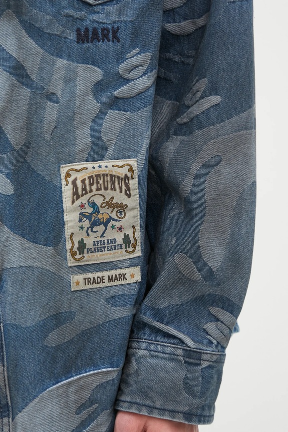Сорочка AAPE Main Long блакитний AAPSTM8521XAO