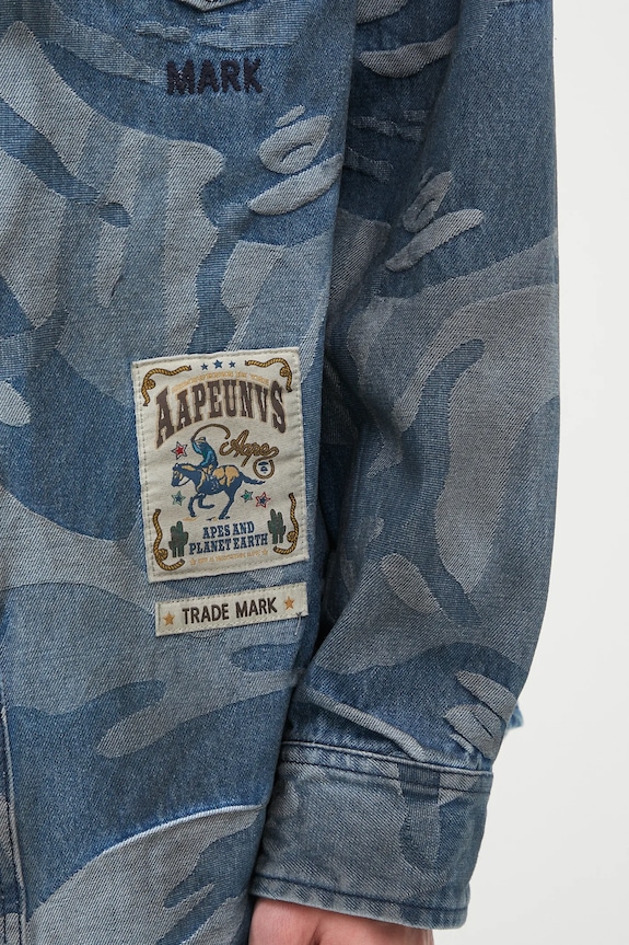 Сорочка AAPE Main Long блакитний AAPSTM8521XAO