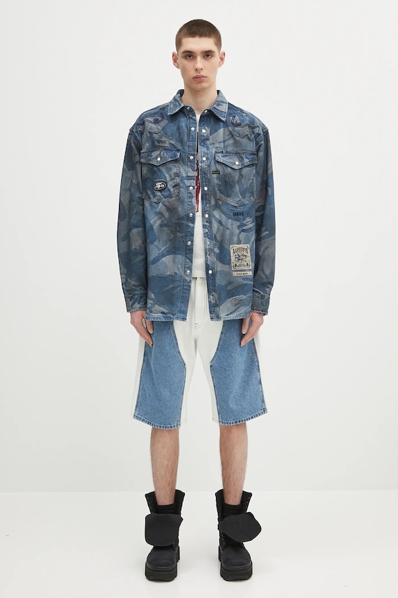 Сорочка AAPE Main Long AAPSTM8521XAO блакитний