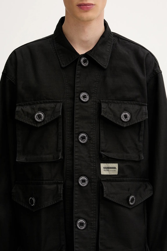 NEIGHBORHOOD cotton shirt Bdu Shirt Ls black 251SPNH.SHM04