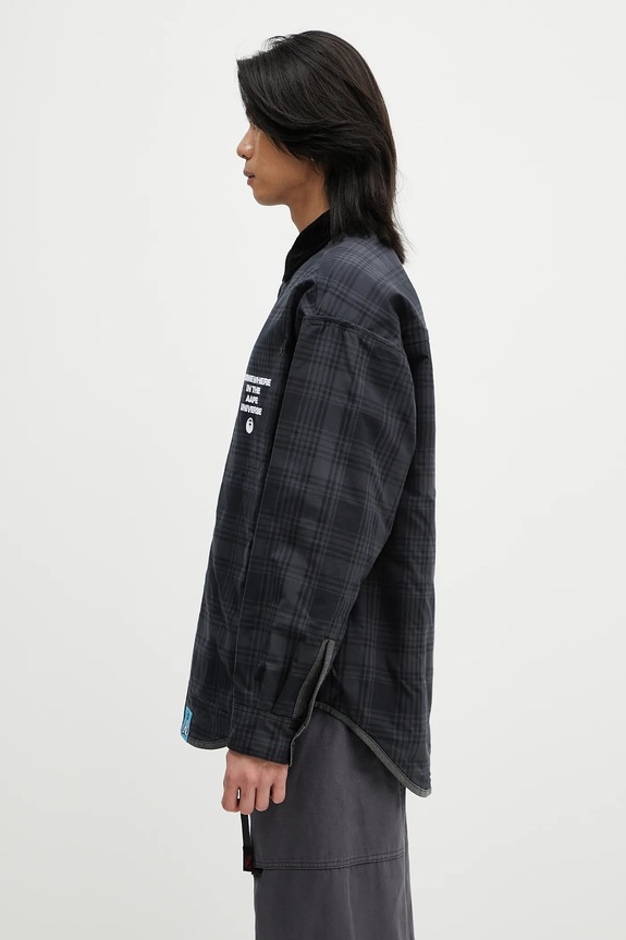 Oboustranná košilová bunda AAPE Main Long Sleeve AAPSTM8502XXN