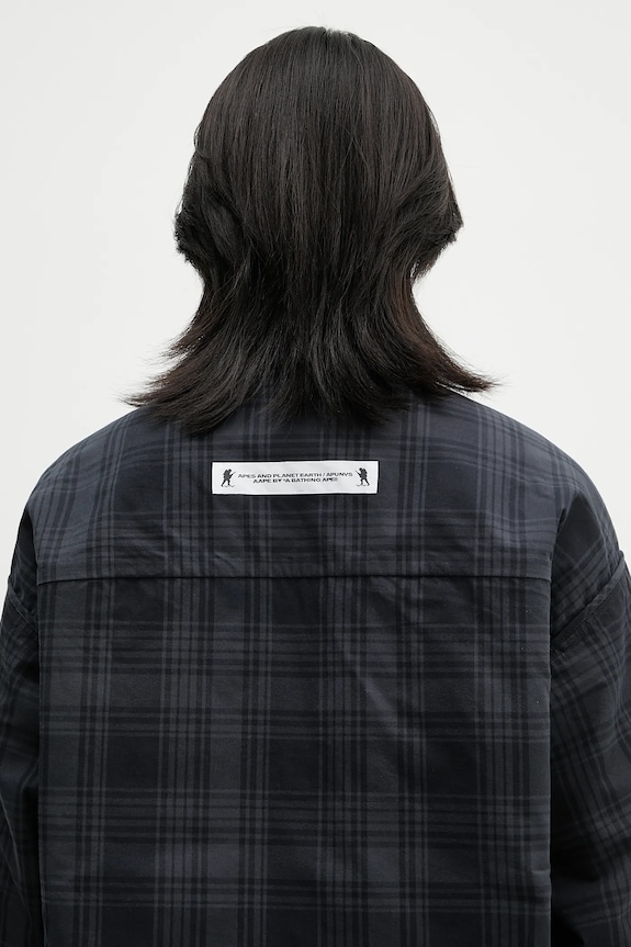 Oboustranná košilová bunda AAPE Main Long Sleeve AAPSTM8502XXN