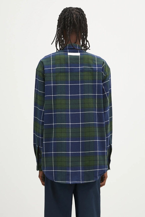 Abbigliamento AAPE camicia in cotone Now Long Sleeve AAPSTM8498XXN blu navy