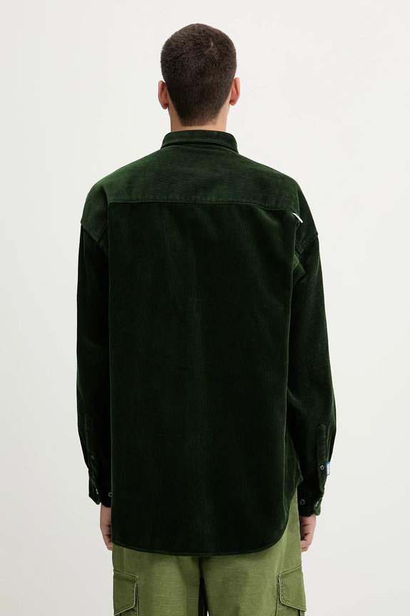 Odjeća Košulja od samta AAPE Now Long Sleeve AAPSTM8499XXN zelena