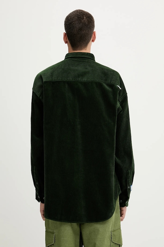 Odjeća Košulja od samta AAPE Now Long Sleeve AAPSTM8499XXN zelena