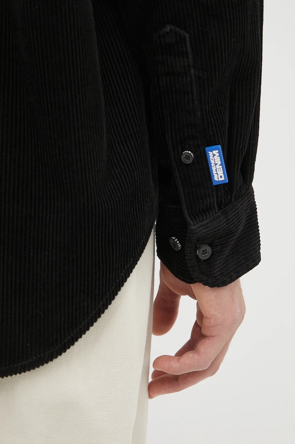 Вельветова сорочка AAPE Now Long Sleeve AAPSTM8499XXN чорний