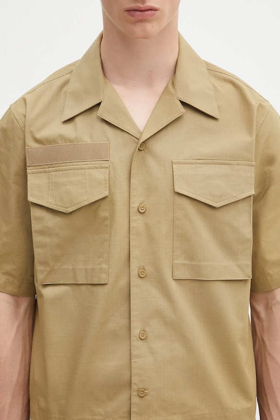 Bavlnená košeľa Helmut Lang BOXY.FIELD.SHRT.COMP zelená P01HM504