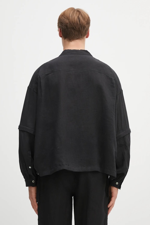 Undercover camicia di lino Shirt blouse UC1E4408.1 nero SS25