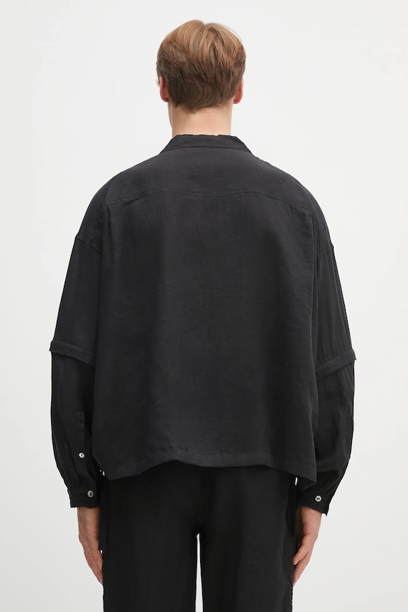 Undercover camicia di lino Shirt blouse UC1E4408.1 nero SS25