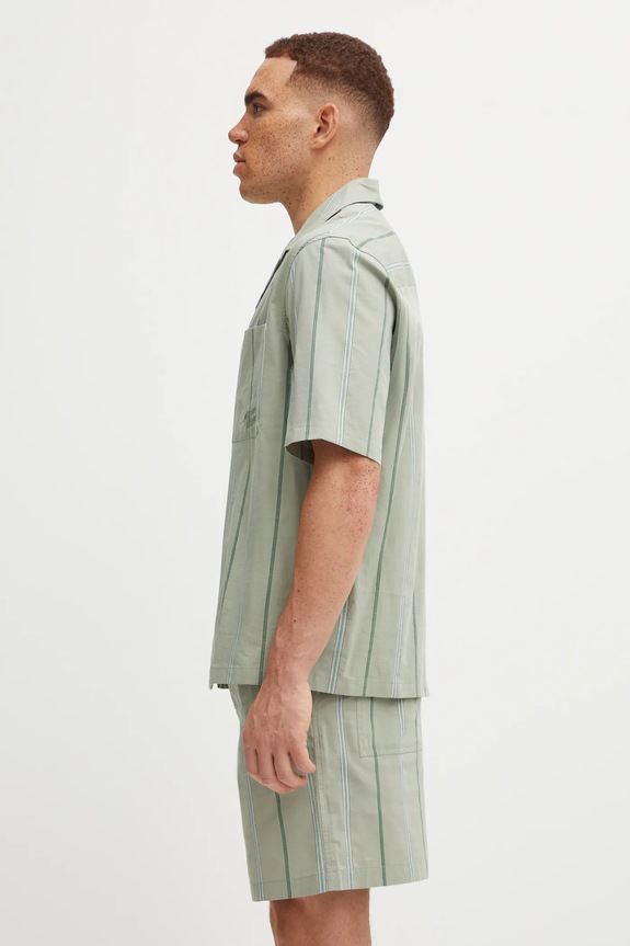 Maison Kitsuné koszula Resort OM00421WC5029 zielony SS25