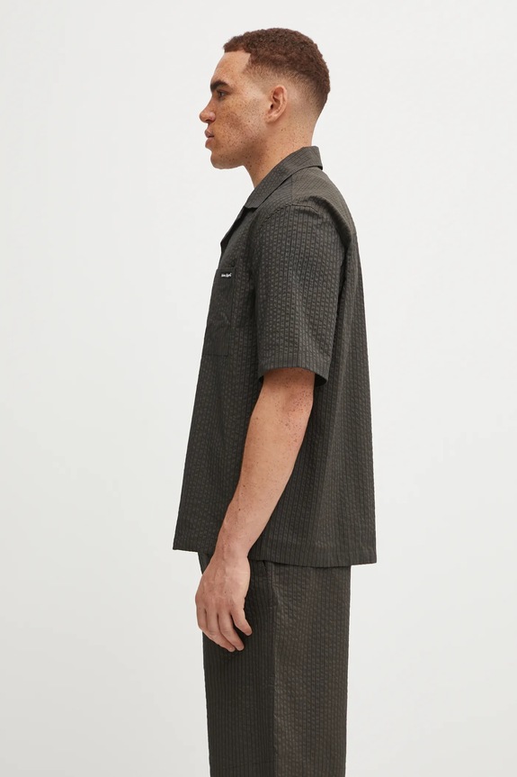 Maison Kitsuné koszula Resort OM00421WC5032 zielony SS25