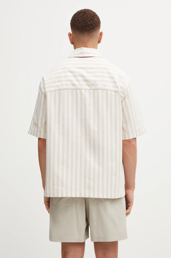 Oblečení Bavlněná košile Maison Kitsuné Short Sleeve OM00429WC5045 béžová
