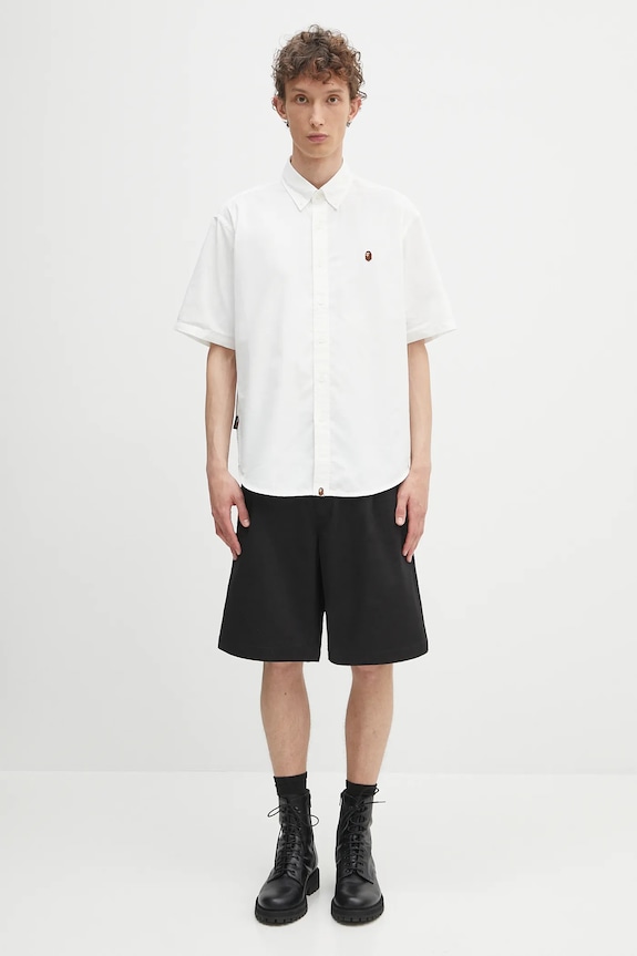 A Bathing Ape camicia One point oxford 1L30132301 bianco