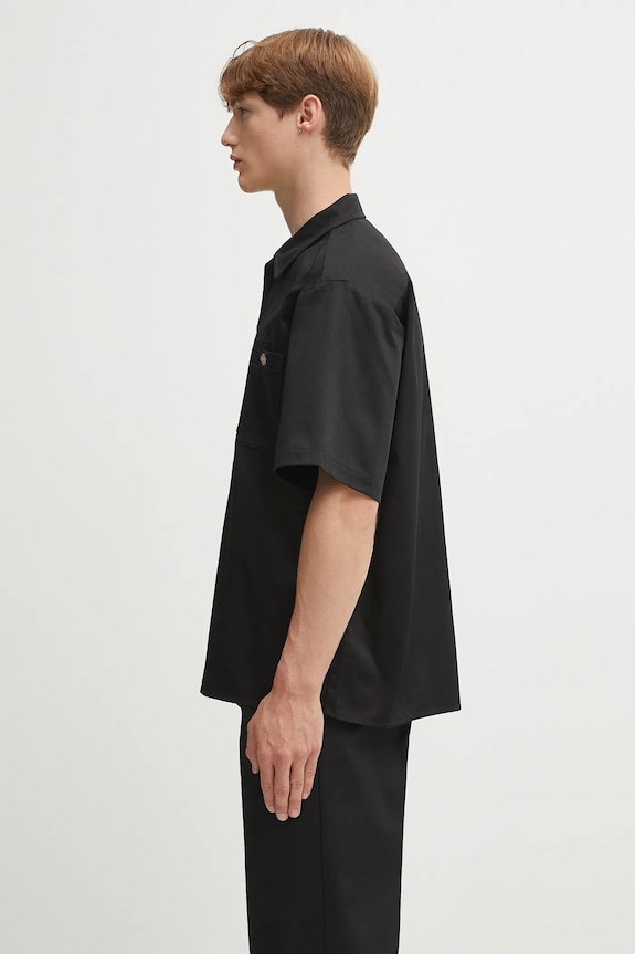 Wacko Maria cămașă DICKIES / WORK SHIRT ( TYPE-1 ) 25SS.WMS.DC01 negru SS25