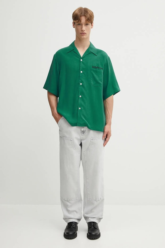 Рубашка Wacko Maria 50'S SHIRT S/S ( TYPE-2 ) 25SS.WMS.OC06 зелёный
