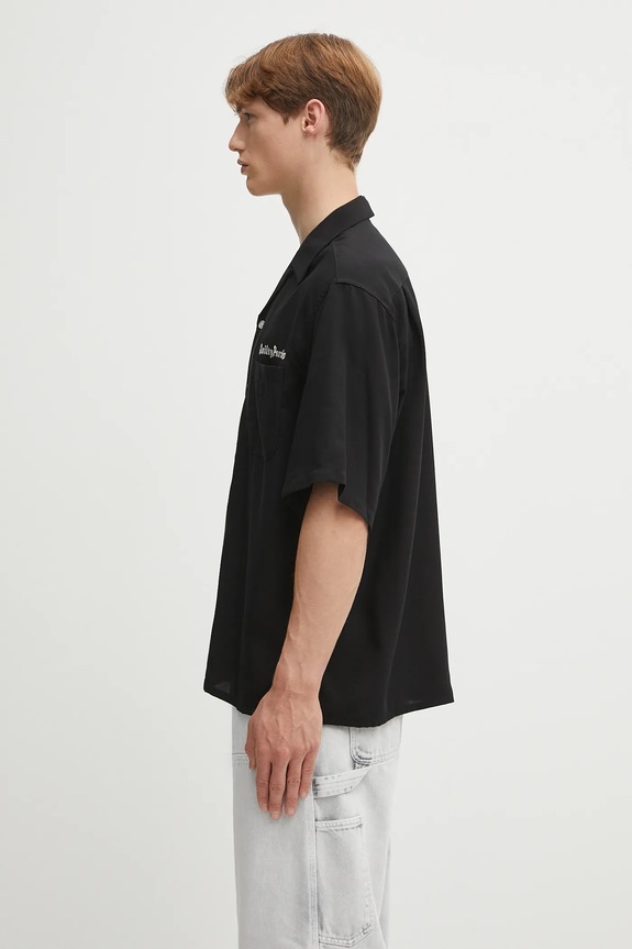 Рубашка Wacko Maria 50'S SHIRT S/S ( TYPE-2 ) 25SS.WMS.OC06 чёрный SS25