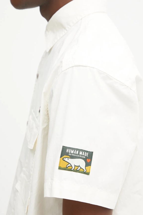 Human Made camicia in cotone Woven HM29SH020 beige