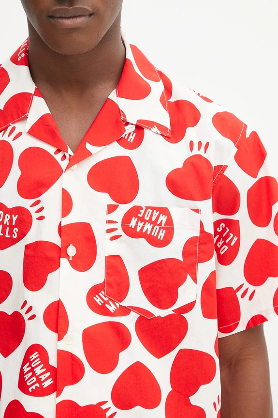 Human Made cotton shirt Woven red HM29SH026