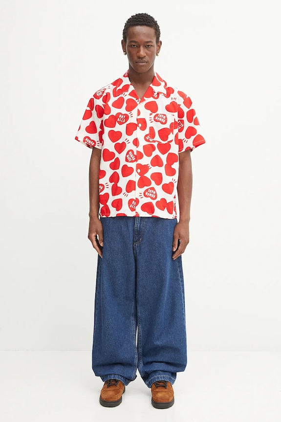 Human Made cotton shirt Woven HM29SH026 red