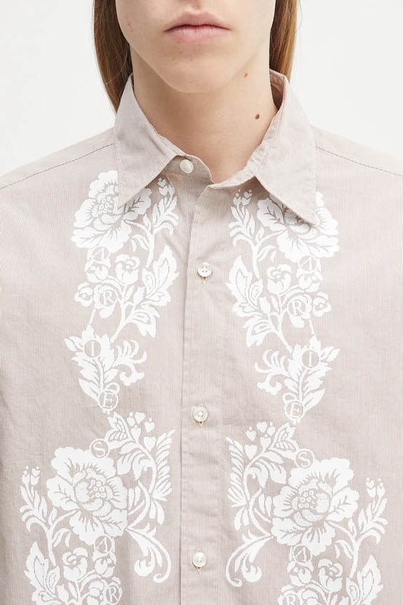 Aries cămașă din bumbac Lace Overprinted Poplin Shirt AR4010203