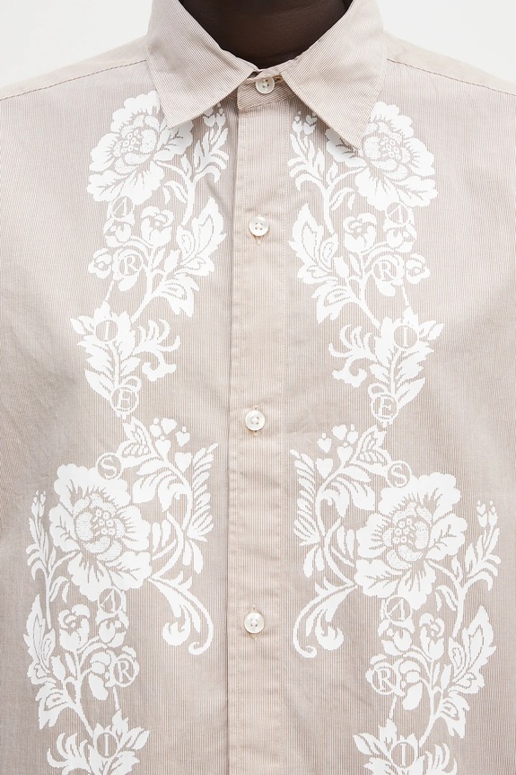 Aries cămașă din bumbac Lace Overprinted Poplin Shirt AR4010203