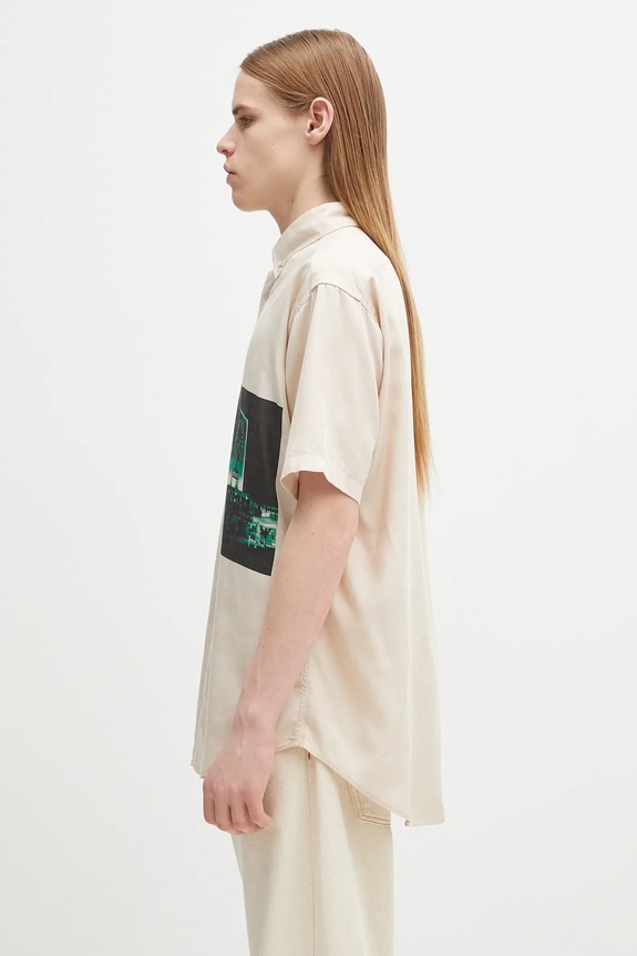 Oblečení Košile Aries Motel Graphic Work Shirt AR4011503 béžová